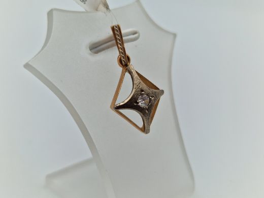 Zelta kulons ar cirkoniju, 1.39 g