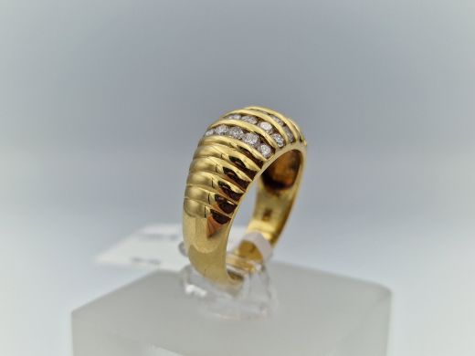 Zelta gredzens ar briljantu, 6.58 g, izm. 16.2