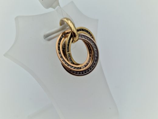 Zelta kulons ar cirkoniju, 2.12 g