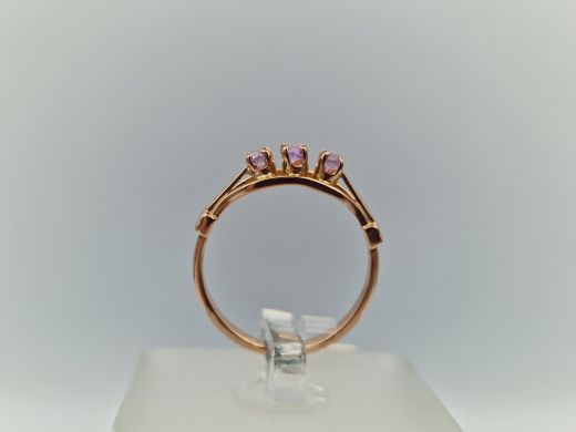 Zelta gredzens ar koraļļi, 1.88 g, izm. 16.5
