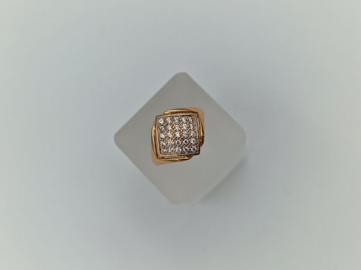 Zelta gredzens ar cirkoniju, 3.59 g, izm. 17.5