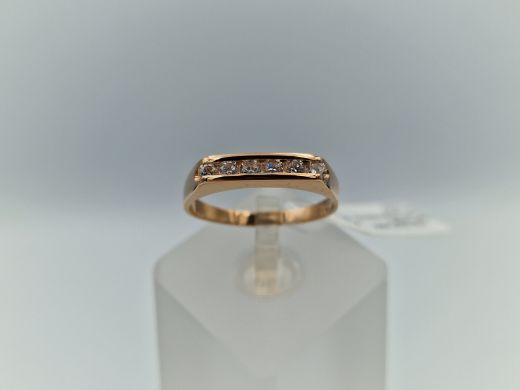 Zelta gredzens ar cirkoniju, 2.49 g, izm. 18