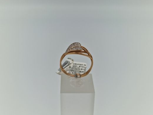 Zelta gredzens ar cirkoniju, 1.83 g