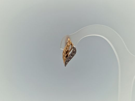 Zelta auskari ar cirkoniju, 1.98 g