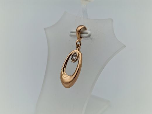 Золотой кулон с цирконом, 1 г