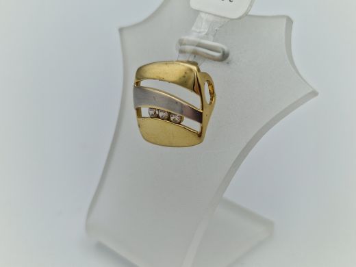 Zelta kulons ar cirkoniju, 1.72 g