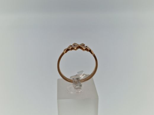 Zelta gredzens ar cirkoniju, 1.99 g, izm. 17.5