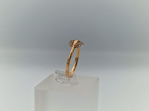 Zelta gredzens ar cirkoniju, 1.68 g, izm. 17.7