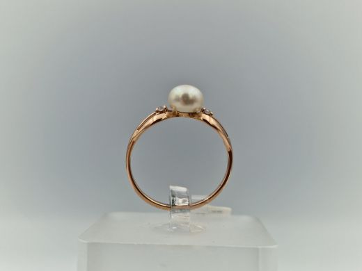 Zelta gredzens ar cirkoniju, 1.22 g, izm. 16.2