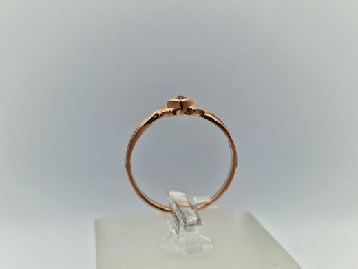 Zelta gredzens ar cirkoniju, 1.16 g, izm. 17.5