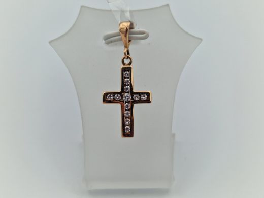 Золотой кулон с цирконом, 1.48 г