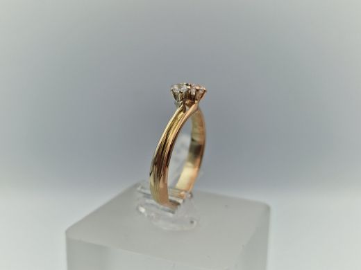 Zelta gredzens ar cirkoniju, 2.21 g