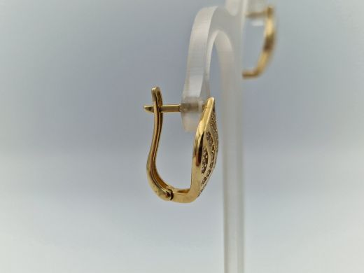 Zelta auskari ar cirkoniju, 2.81 g