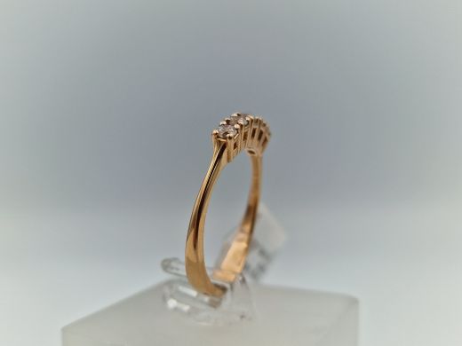 Zelta gredzens ar cirkoniju, 2.85 g, izm. 18