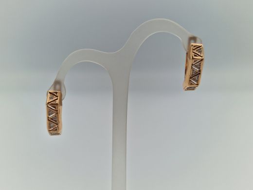 Zelta auskari ar cirkoniju, 3.67 g