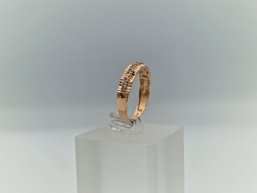 Zelta gredzens ar cirkoniju, 2.2 g, izm. 19