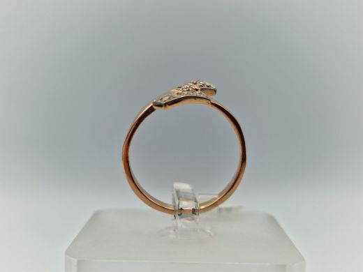 Zelta gredzens ar cirkoniju, 2.35 g, izm. 17