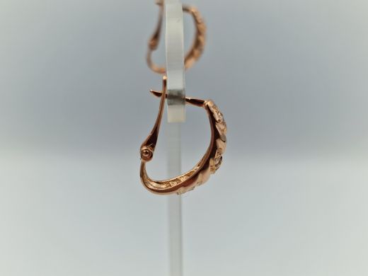 Zelta auskari ar cirkoniju, 3.59 g