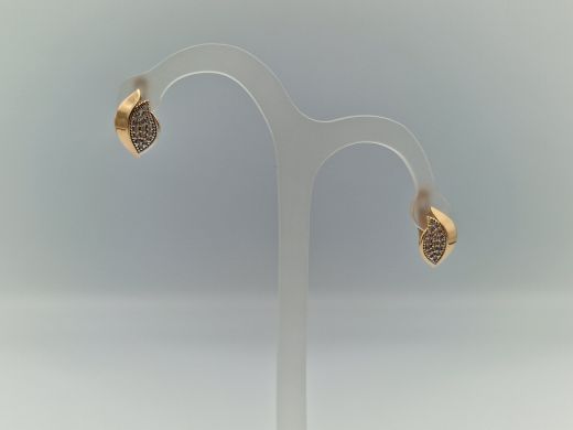 Zelta auskari ar cirkoniju, 3.18 g