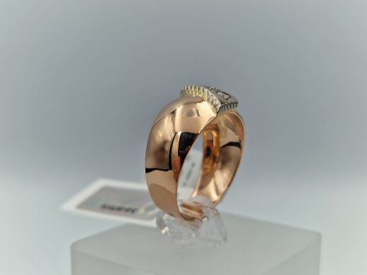 Zelta gredzens ar briljantu, 4.62 g, izm. 18