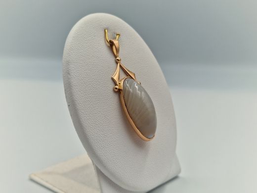 Золотые серьги с цирконом, 2.96 г