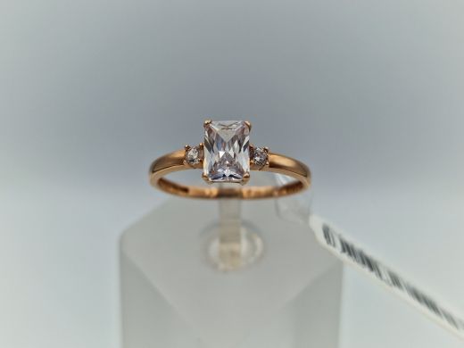 Zelta gredzens ar cirkoniju, 1.45 g, izm. 18