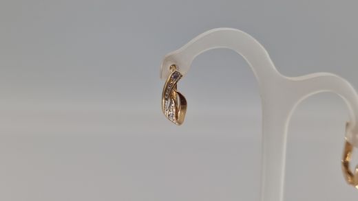 Zelta auskari ar cirkoniju, 1.96 g