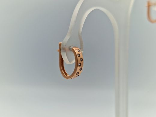 Zelta auskari ar cirkoniju, 1.56 g