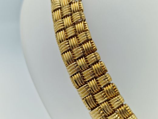 Золотое ожерелье с бриллиантами и рубинами, 118.08 г