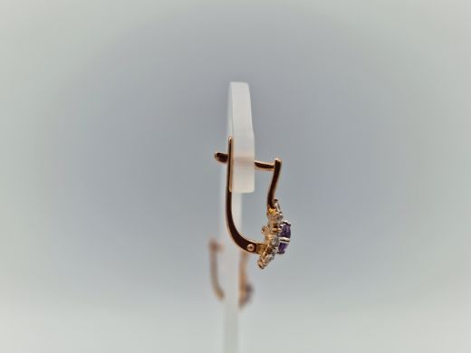 Zelta auskari ar cirkoniju, 2.73 g