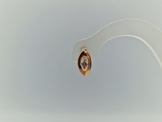 Zelta auskari ar cirkoniju, 0.98 g