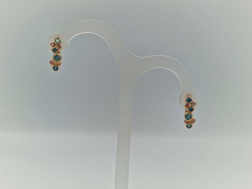 Zelta auskari ar cirkoniju, 2.8 g