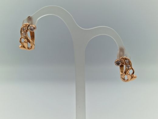 Zelta auskari ar cirkoniju, 3.12 g