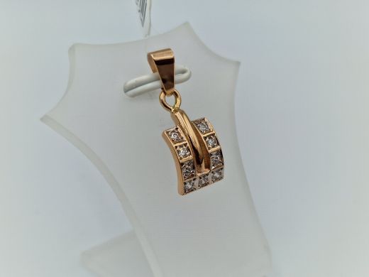Золотой кулон с цирконом, 1.38 г
