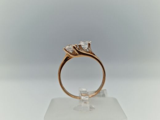 Zelta gredzens ar cirkoniju, 2.73 g, izm. 18