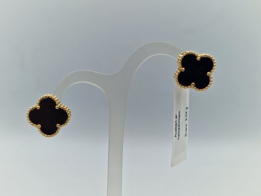 Zelta auskari ar halcedonu, 3.04 g