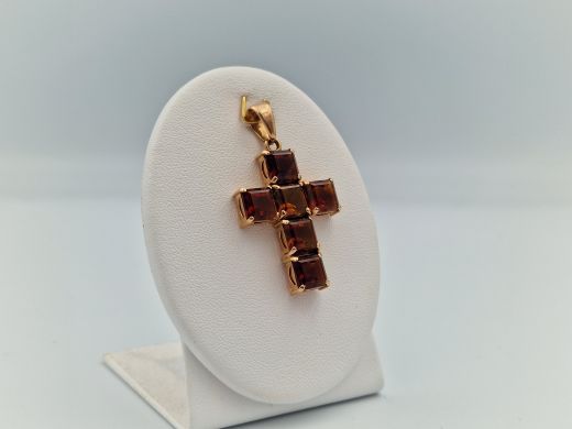 Золотой кулон с цитрином, 6.12 г