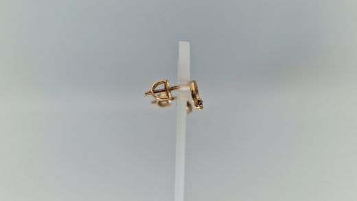 Золотые серьги с цирконом, 1.4 г