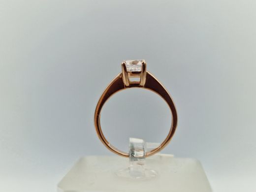 Zelta gredzens ar cirkoniju, 1.91 g, izm. 15.5