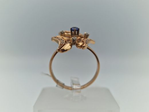 Zelta gredzens ar cirkoniju, 3.9 g, izm. 17.8