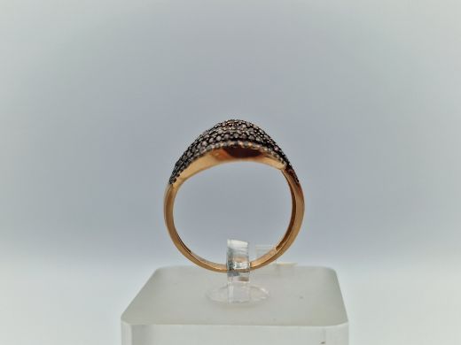 Zelta gredzens ar cirkoniju, 3.16 g, izm. 18