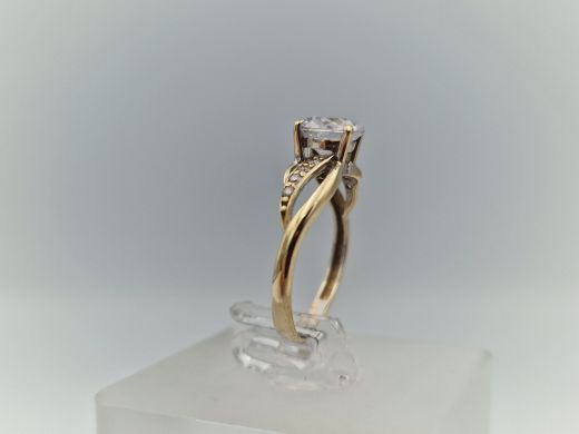 Zelta gredzens ar cirkoniju, 1.57 g, izm. 15.5