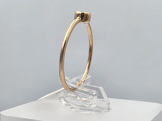 Gold ring with zircon, 0.85 g, size 15.5