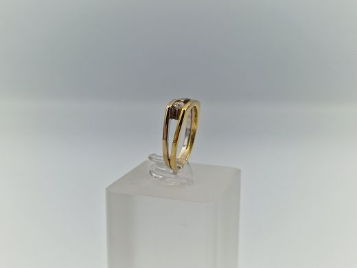 Zelta gredzens ar briljantu, 3.93 g, izm. 16.8