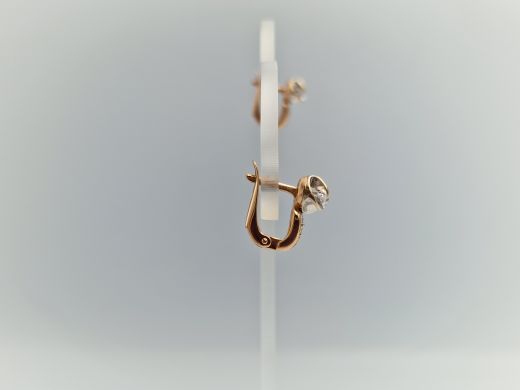 Zelta auskari ar cirkoniju, 2.68 g