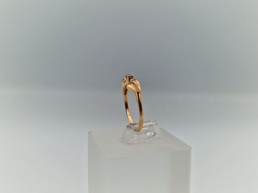 Zelta gredzens ar cirkoniju, 1.42 g, izm. 15.5