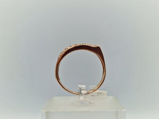 Zelta gredzens ar cirkoniju, 2.54 g, izm. 18.5