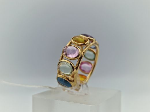 Золотое кольцо с цирконом, 6.36 г