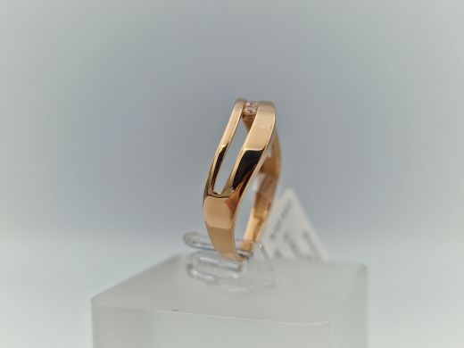 Zelta gredzens ar cirkoniju, 2.04 g, izm. 19