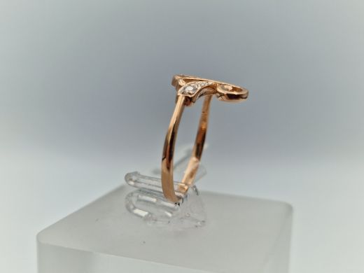 Zelta gredzens ar cirkoniju, 1.58 g, izm. 16